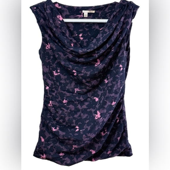 Halogen Black and Pink Floral Tank Top - Picture 1 of 6